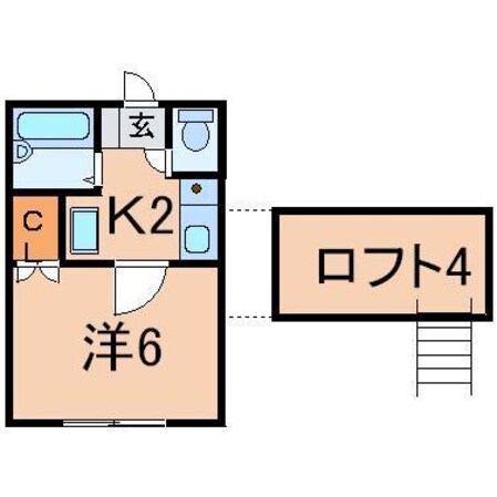 レオパレス南福島第６の物件間取画像